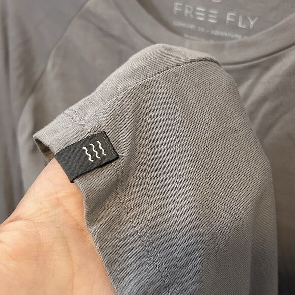 Free Fly Women Long Sleeve Shirt Bamboo Viscose Athletic Thumbhole Medium Purple - Picture 4 of 7